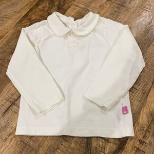 Long sleeve cream collared shirt